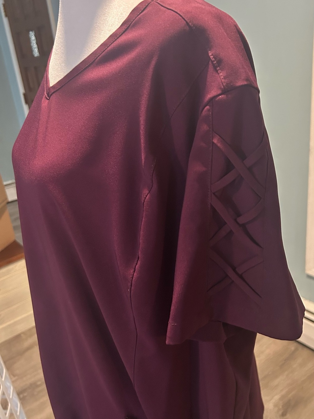 Easy Stretch 2X Maroon Scrub Set